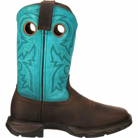 Durango Lady Rebel by Women's Bar None Western Boot, BROWN TURQUOISE, M, Size 8.5 DWRD016